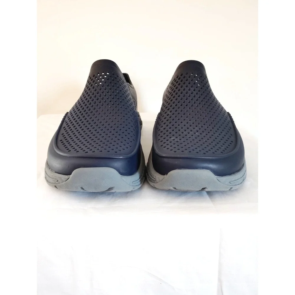 Skechers Men 13 Navy Foamies Perforated‎ Slip-On Water Sport Comfort Beach Shoes